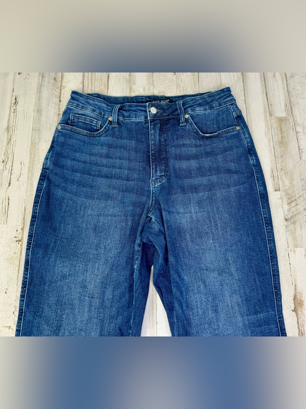 Judy Blue Jeans Womens 14W Petite Blue High Rise Straight Fit - Picture 2 of 11